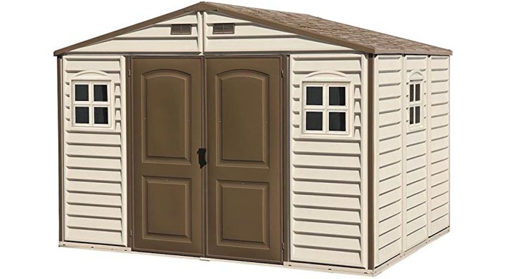 Duramax Large Vinyl Garden Shed