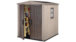 Keter Factor Outdoor Plastic Garden Storage Shed - Buy on Amazon